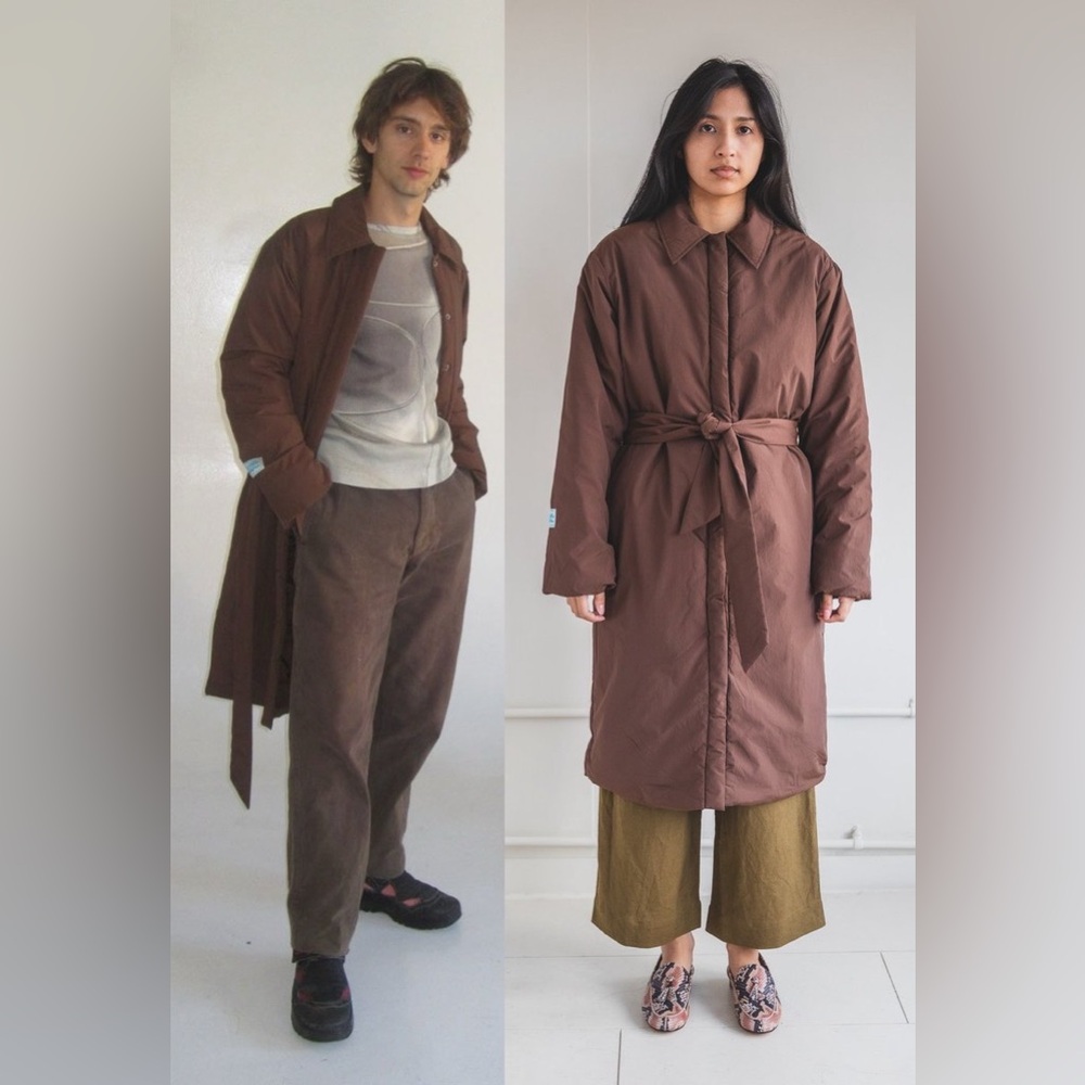 Paloma Wool Brown Belted Puffer Coat